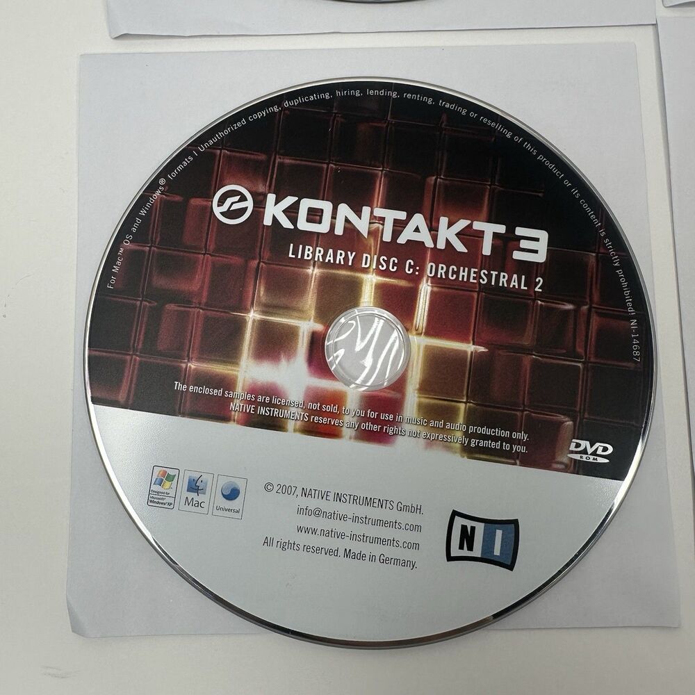 Native Instruments Kontakt 3 Extensive Professional Virtual Sampler Library Set - Picture 5 of 14
